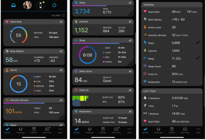 ข้อมูลเชิงลึกเกี่ยวกับการใช้งาน iPhone ที่สามารถเข้าถึงได้จาก Vivosmart 5 ผ่านการเชื่อมต่อกับสมาร์ทโฟน