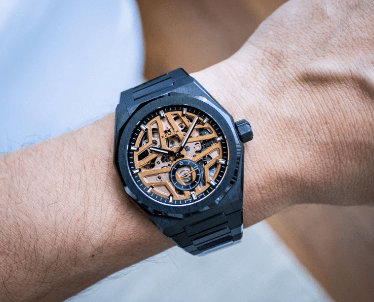 Zenith Defy Skyline Skeleton Black Ceramic & Rose Gold